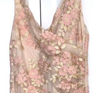 Ralph Lauren's flower lace gown